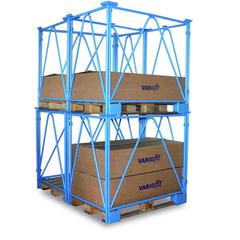 Palettenaufsatzrahmen für Industriepalette - 2.000 kg - Höhe 1.200 mm - 3-fach stapelbar - Diagonalstreben - lichtblau online kaufen - Verwendung 3