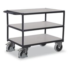 Vorschau: Leitfähiger ESD Tischwagen - 3 Ladeflächen 700 x 1.000 mm - Traglast 500 kg online kaufen - Verwendung 1