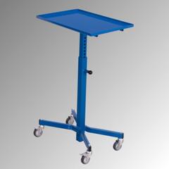 Fahrbarer Materialständer - 150 kg - höhenverstellbar 735 bis 985 mm - enzianblau