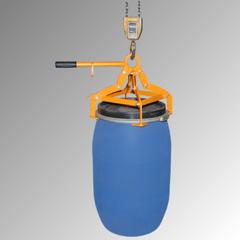 Fassgreifer - Traglast 350 kg - f. stehende 120-l Kunststoff-Fässer - verzinkt