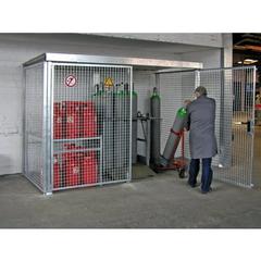 Gasflaschencontainer - für 78 220-mm-Flaschen - Türe und Dach - verzinkt online kaufen - Verwendung 4