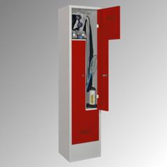 Vorschau: Z-Kleiderschrank m. Sockel - Höhe 185 cm - 2 Fächer - Drehriegel - lichtgrau/resedagrün online kaufen - Verwendung 2