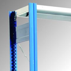 Vorschau: Fachbodenregal mit Tiefenriegel - 150 kg - (HxBxT) 2.500 x 875 x 300 mm - Anbauregal - Rahmen enzianblau - Böden verzinkt online kaufen - Verwendung 1