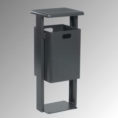 Stand-Abfallbehälter rechteckig - Vol. 40 l - mit Bodenplatte - Eisenglimmer/Eisenglimmer