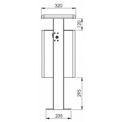 Vorschau: Stand-Abfallbehälter rechteckig - Vol. 40 l - mit Ascher - mit Bodenplatte - anthrazitgrau online kaufen - Verwendung 4