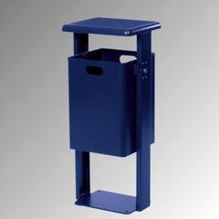 Stand-Abfallbehälter rechteckig - Vol. 40 l - mit Bodenplatte - kobaltblau/kobaltblau