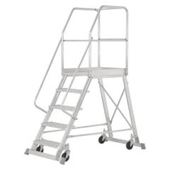 Vorschau: Fahrbare Podesttreppe - einseitig begehbar - 6 Stufen - Höhe 2.450 mm - Hymer online kaufen - Verwendung 2