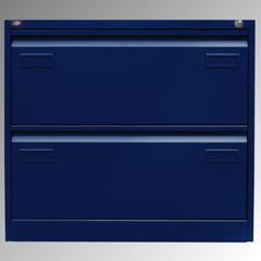 Bisley Light Hängeregistraturschrank - 2 Schubladen - doppelbahnig - Farbe blau