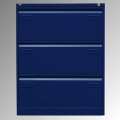 Bisley Light Hängeregistraturschrank - 3 Schubladen - doppelbahnig - Farbe blau