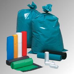 Müllsäcke aus Polyethylen, 500 Stück, Volumen 120 l, besonders reißfest, 1.100 x 700 mm (HxB), Farbe transparent