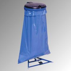 Müllsackständer mit Fußpedal - für 120 l Kunststoffsäcke - 1.000 x 490 x 490 mm (HxBxT) - enzianblau
