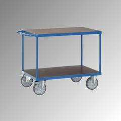 Fetra - Tischwagen - Siebdruckplatte - 600 kg - Ladefläche 600 x 1.000 mm - waagerechter Griff - 2 Etagen online kaufen - Verwendung 1