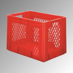 Schwerlast Eurobox - Eurokiste - Volumen 80 l - Boden geschlossen, Wände durchbrochen - 420 x 400 x 600 mm (HxBxT) - VE 2 Stk. - BLAU (Beispielabbildung in rot) online kaufen - Verwendung 1