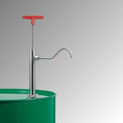 Edelstahl Fasspumpe mit Auslaufbogen - Tauchtiefe 570 mm - Dichtung PTFE, elektrisch leitfähig - für Fässer und Tanks online kaufen - Verwendung 1