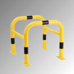 Vorschau: Säulen Rammschutz - Höhe 600 mm - quadratisch - Breite / Tiefe 720 mm - kunststoffbeschichtet - gelb / schwarz online kaufen - Verwendung 1