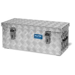 Riffelblech Aluminiumbox - Aluminiumbehälter - Transportbehälter - Griffe und Verschlüsse aus Edelstahl - 37 l Vol. - 270 x 622 x 275 mm (HxBxT)
