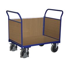Vorschau: Transportwagen, Dreiwandwagen - Tragkraft 500 kg - Ladefläche 575 x 1.000 mm - Holzwände online kaufen - Verwendung 1