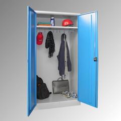 Garderobenschrank - 1.950x1.000x500 mm (HxBxT) - Hutboden, pulverbeschichtet - himmelblau online kaufen - Verwendung 2