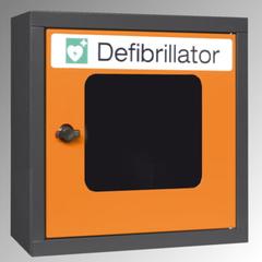 Defibrillatorenschrank mit akustischem und optischem Alarm - 490x400x220 mm (HxBxT) - Sichtfenster - feuerrot online kaufen - Verwendung 7