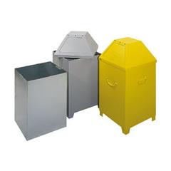 Vorschau: Abfallbehälter - 95 l Volumen - selbstlöschend - DIN 4102 - Mülleimer - silbergrau online kaufen - Verwendung 1