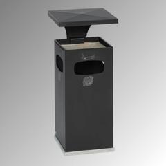 Abfallbehälter-Aschenbecher für Außen (HxBxT)910x395x395 mm - Farbe schwarzgrau