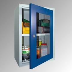 Stahl-Hängeschrank - 1 Sichtfenstertür - 600x400x300 mm (HxBxT) - himmelblau online kaufen - Verwendung 1