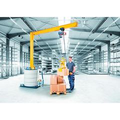 Mobiler Säulenschwenkkran, Traglast 125
kg, Ausladung 6000 mm, Bauhöhe 2750 mm, online kaufen - Verwendung 1