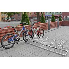 Fahrradständer, Stahl verzinkt, zweiseitig, 12er-Stand, Radabst. 350 mm, Gesamtl. 2100 mm