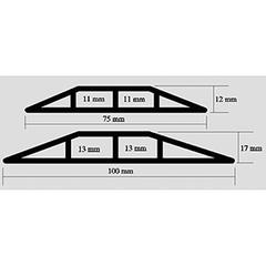 Vorschau: Kabelbrücke aus Kunststoff, 3 m lang, BxH 100x17 mm, im Set mit Klebeband, Farbe schwarz online kaufen - Verwendung 4
