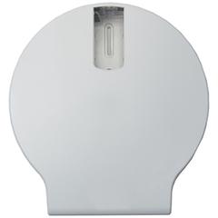 Toilettenpapier-Spender für Großrollen, ABS-Kunststoffgehäuse, BxTxH 313x135x313 mm, weiß mit Sichtfenster