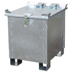 Lithium-Ionen-Lagerbehälter, 90 Liter,
verzinkt, BxTxH 800x600x750 mm