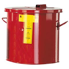 Wasch- und Tauchbehälter aus Stahlblech, Durch.xH 397x362 mm, Vol. 30 Liter, Farbe rot