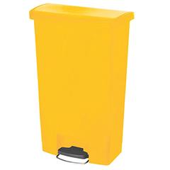 Tret-Abfallsammler, Kunststoff, Volumen 68 l, BxTxH 500x310x800 mm, Pedal an breiter Seite, gelb