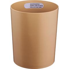Vorschau: Sicherheits-Papierkorb, Kunststoff schwer entflammbar, Volumen 13 l, Durchm.xH 250x300 mm, gold, VE 5 Stück online kaufen - Verwendung 1