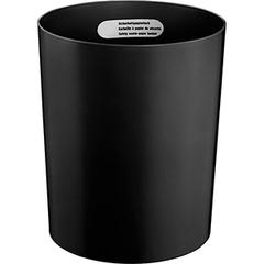 Sicherheits-Papierkorb, Kunststoff schwer entflammbar, Volumen 20 l, Durchm.xH 280x340 mm, schwarz, VE 5 Stück
