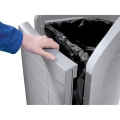 Kunststoff-Wertstoffbehälter, mit Müllsackhalterung, für 120 l Müllsäcke, BxTxH 500x500x1100 mm