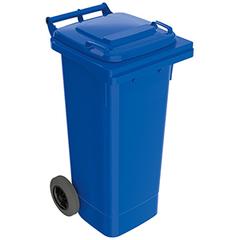 Mülltonnen aus Kunststoff,  Volumen 240 l, BxTxH 580x740x1100 mm, Farbe blau