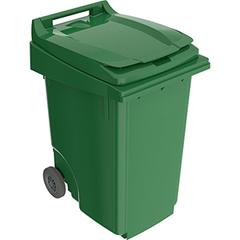 Vorschau: Mülltonnen aus Kunststoff,  Volumen 120 l, BxTxH 480x555x945 mm, Farbe grün online kaufen - Verwendung 1