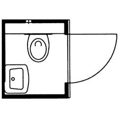 Vorschau: Toilettenbox, verzinkt, inkl. Eckwaschbecken, Tiefspülklosett und 160 l Frischwassertank, BxTxH 1400x1250x2425 mm online kaufen - Verwendung 3