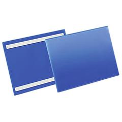 Selbstklebende Kennzeichnungstasche, A4 quer, BxH innen 297x210 mm, Farbe dunkelblau, VE 50 Stück