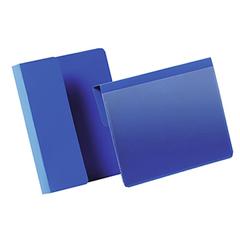 Kennzeichnungstasche mit Falz, A6 Querformat, BxH innen 148x105 mm, Farbe dunkelblau, VE 50 Stück