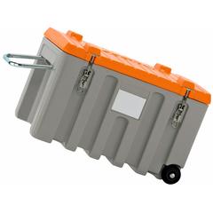 Materialbox-Trolley, Polyethylen, grau/orange, Volumen 150 l, BxTxH 800x600x530 mm, Gewicht 15 kg