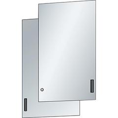 Vollblechschiebetüren für Aufsatzschrankgehäuse BxH 1023x1000 mm, RAL 7035, 54 E
