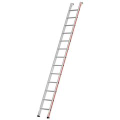 Stufen-Anlegeleiter, 13 Stufen, Leiterlänge 3490 mm, B. 405 mm, Gewicht 8,6 kg