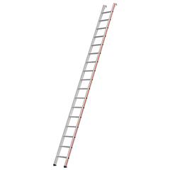 Stufen-Anlegeleiter, 17 Stufen, Leiterlänge 4480 mm, B. 405 mm, Gewicht 10,9 kg