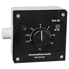 Thermostat für Verkehrsspiegel mit Heizung, spritzwassergeschützt nach IP 54, Außenskala