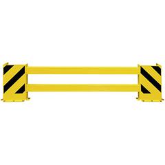 Vorschau: Regalschutz-Planken-Set, für Doppelregalreihe, Innenbereich, einstellbar von 1700-2100 mm, beschichtet in gelb, mit schwarzen Streifen online kaufen - Verwendung 1