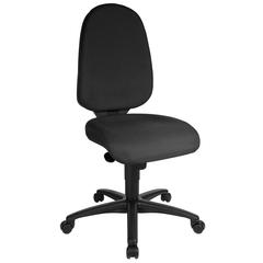 Bürodrehstuhl, Sitz-BxTxH 480x480x450-550 mm, Lehnenh. 550 mm, Punkt-Synchronm., Bandscheibensitz, Lendenwirbelstütze, schwarz