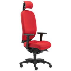 Gesundheits-Bürodrehstuhl bis 150 kg,
Sitz-BxTxH 490x450-490x410-540 mm, rot