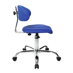 Drehstuhl, Sitz-BxTxH 440x400x430-510 mm, Lehnenh. 200-300 mm, bewegliche Sitzfläche mit Orthositz, blau